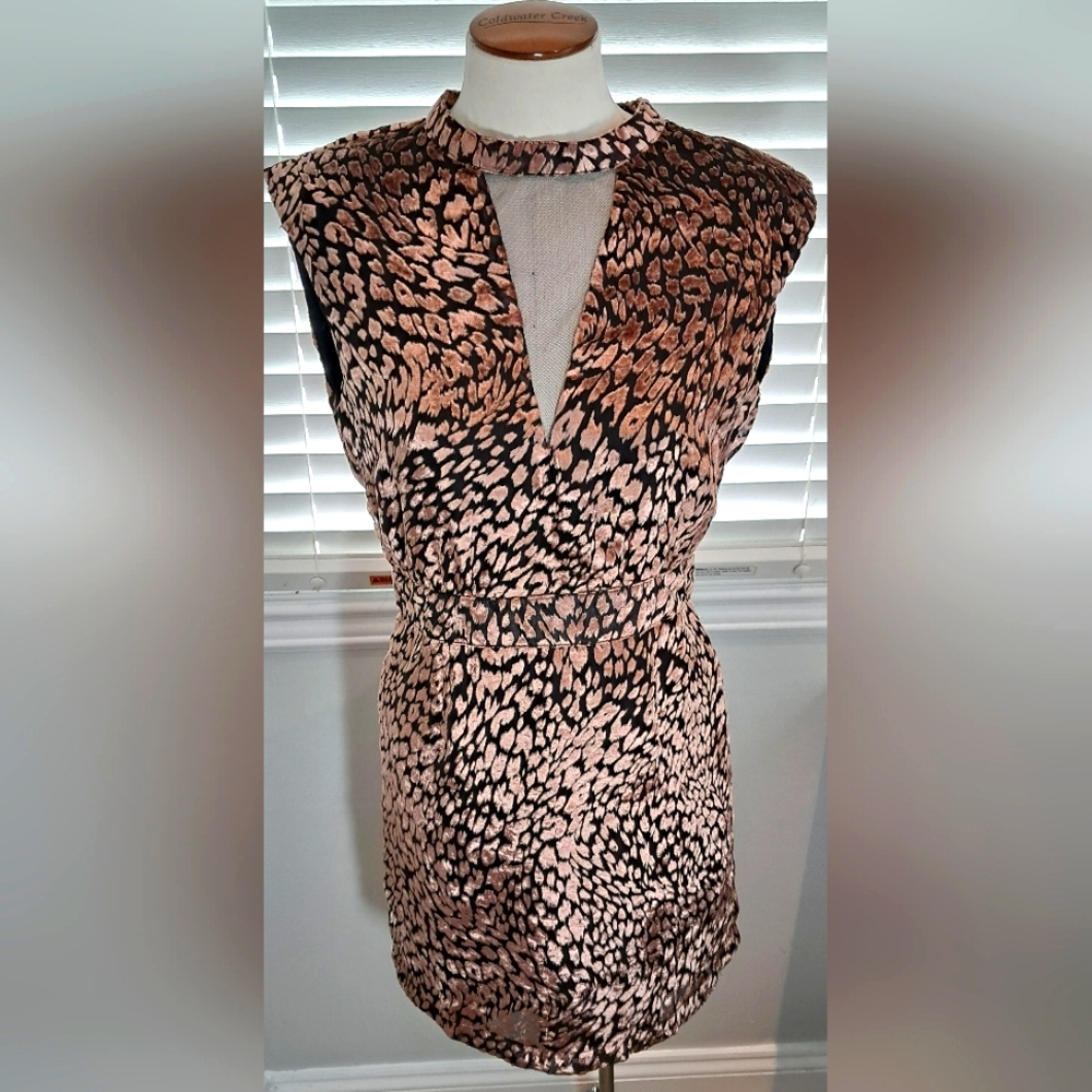 Walter Baker Leopard Blush Rosalie Mini Dress Sz 6 NWT